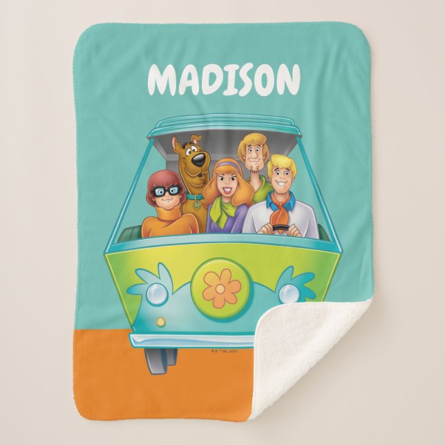 Cobertor Sherpa Scooby-Doo e a Anja Misteriosa (Frente)