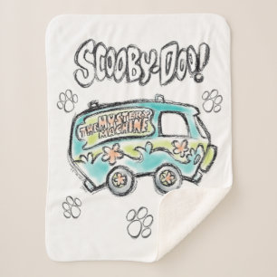 Cobertor Sherpa Scooby-Doo   Esboço da Máquina Misteriosa