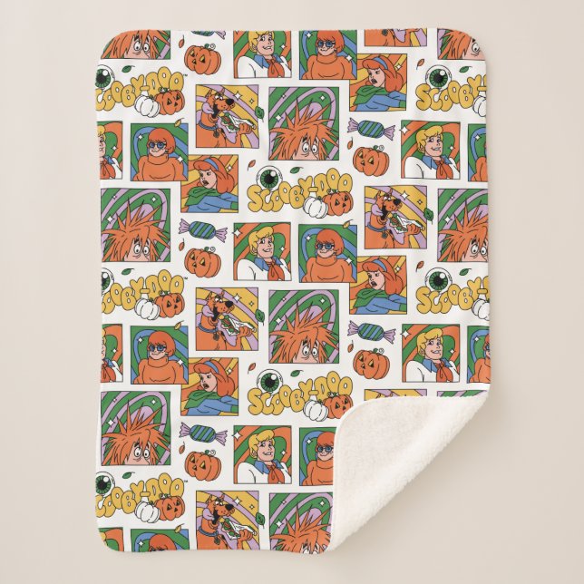 Cobertor Sherpa Scooby-Doo Halloween Photos Pattern (Frente)