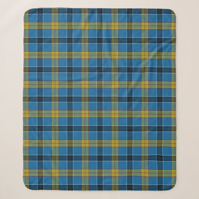 Cobertor Sherpa Scottish Clan Laing Tartan Xadrez (Frente)