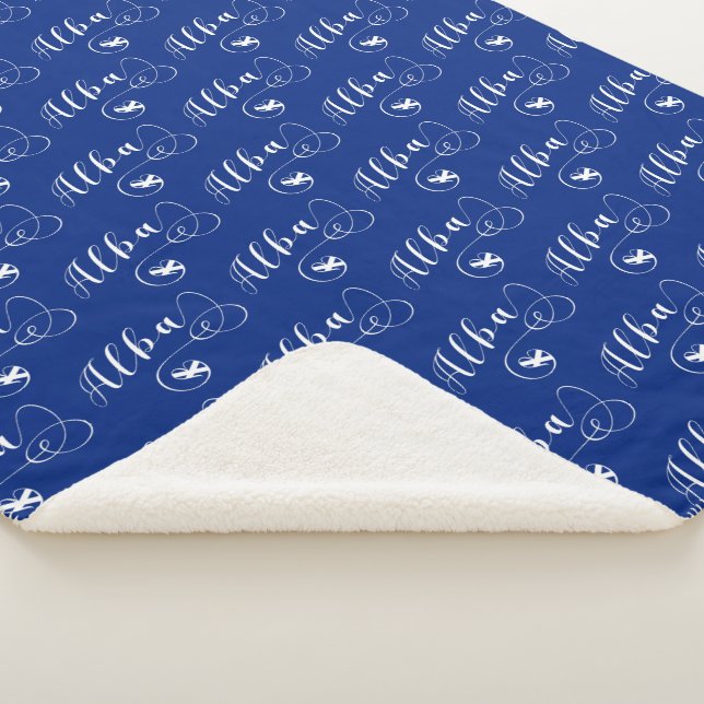 Cobertor Sherpa Scottish Flag Heart, Alba, Scots Gaelic (3/4)