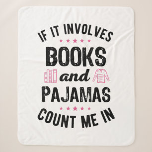 Cobertor Sherpa Se envolver livros e livros de pijamas