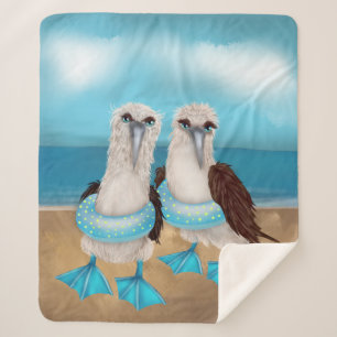 Cobertor Sherpa Sea Gull Beach Sherpa Blanket