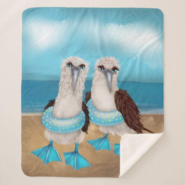 Cobertor Sherpa Sea Gull Beach Sherpa Blanket (Frente)