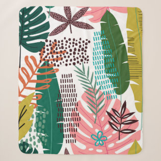 Cobertor Sherpa Seamless pattern tropical background with Monstera