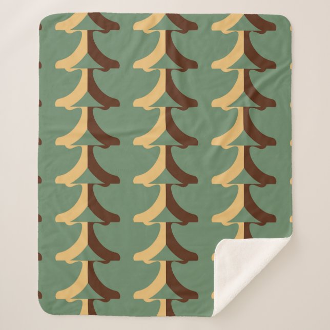 Cobertor Sherpa Seamless retro pattern with vertical elements. abs (Frente)