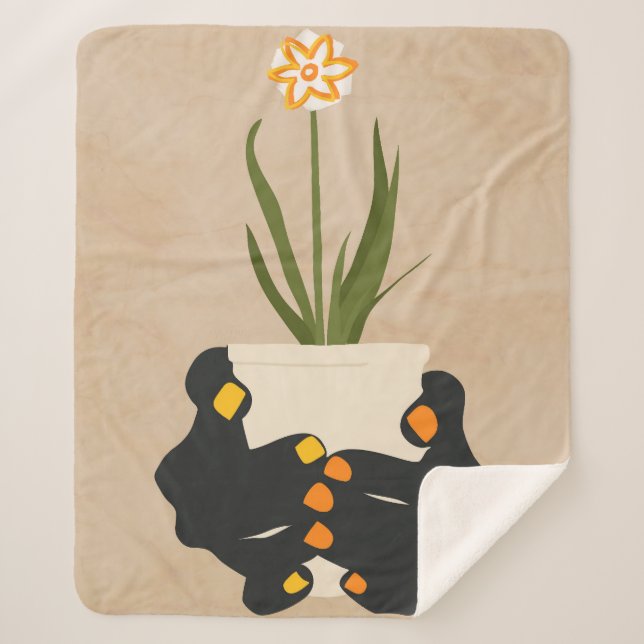 Cobertor Sherpa Segurando Esperança (Frente)