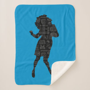 Cobertor Sherpa Seinfeld   Elaine Dance Silhouette