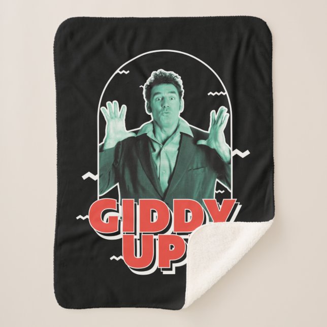 Cobertor Sherpa Seinfeld | Kramer - Giddy Up! (Frente)