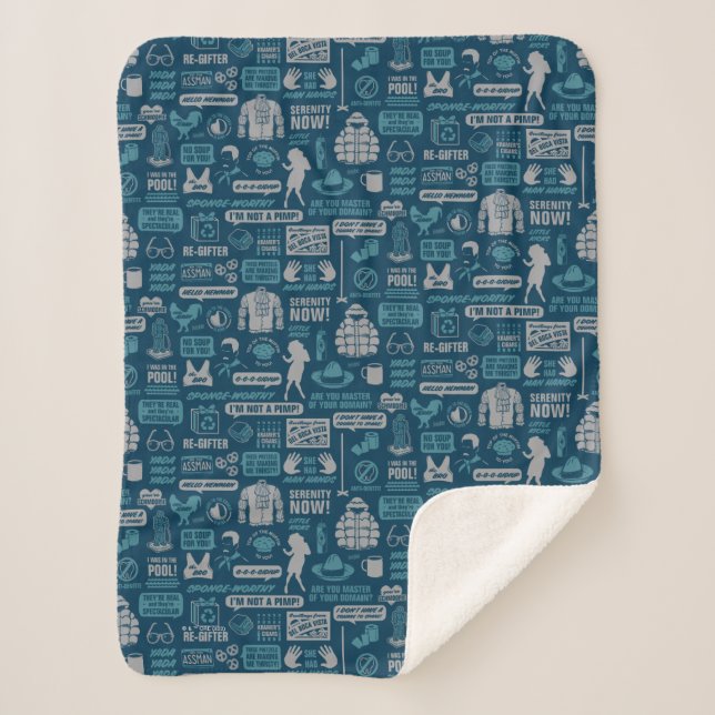 Cobertor Sherpa Seinfeld | Padrão-memória (Frente)