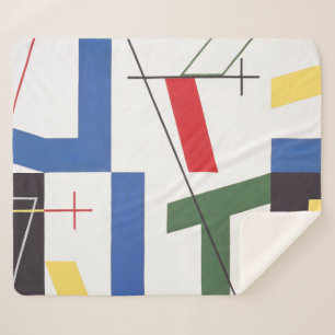 Cobertor Sherpa Seis espaços com cruzamentos   Sophie Taeuber-Arp