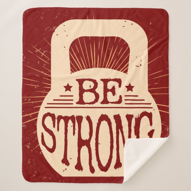 Cobertor Sherpa Seja forte (Frente)