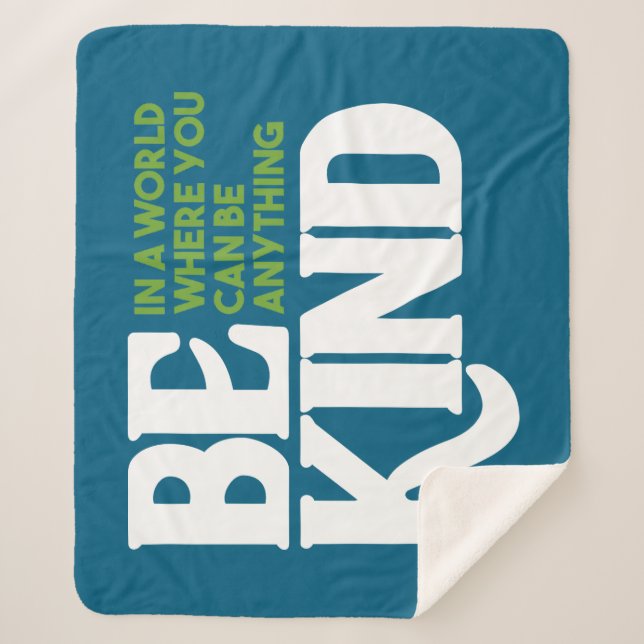 Cobertor Sherpa Seja gentil (Frente)