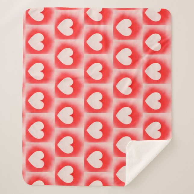 Cobertor Sherpa Seja minha nota de Namorados vermelha (Frente)