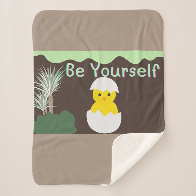 Cobertor Sherpa Seja você mesmo (Frente)