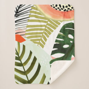 Cobertor Sherpa Selgle Beat Tropical Greenery