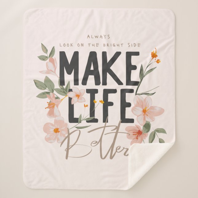 Cobertor Sherpa Sempre olhe para o lado direito (Frente)