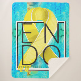 Cobertor Sherpa Sensibilização para a endometriose Sherpa Blanket