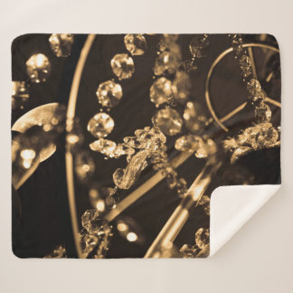 Cobertor Sherpa Sepia Crystal Chandelier