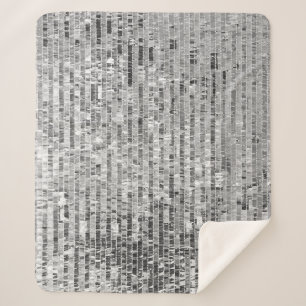 Cobertor Sherpa Sequências prateadas padrão sem soldadura