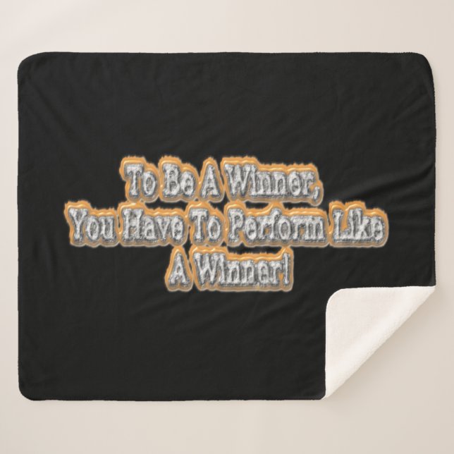 Cobertor Sherpa "Ser Um Vencedor" Design. Comprar Agora (Frente (Horizontal))