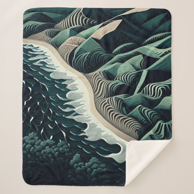Cobertor Sherpa Serene Shores (Frente)