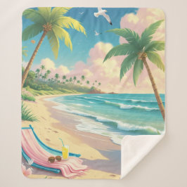 Cobertor Sherpa Serenidade Primavera costeira - Cozy