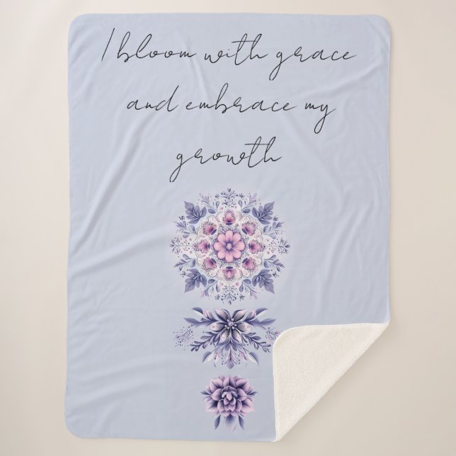 Cobertor Sherpa Serenidade Sangrenta Mandala Sherpa Blanket (Frente)