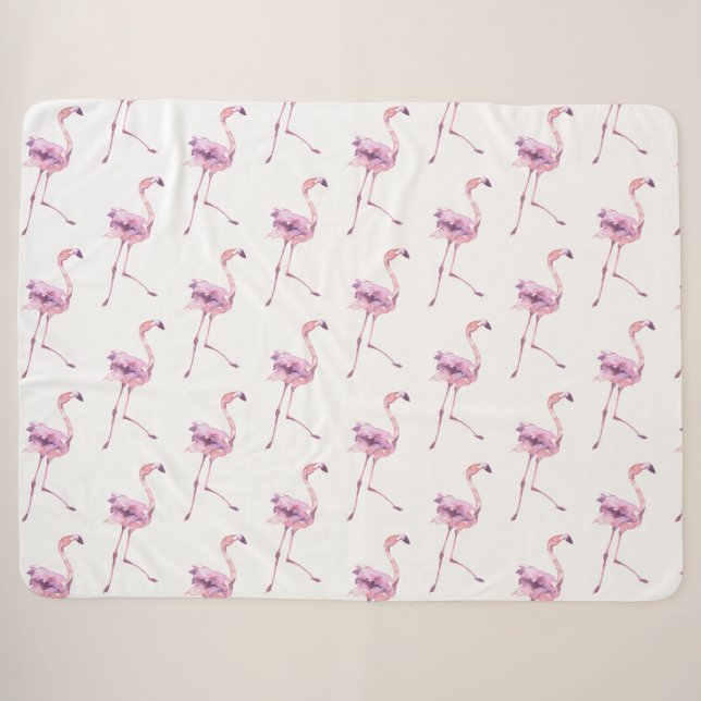 Cobertor Sherpa Série Flamingo Ternura Design 5 (Frente (Horizontal))