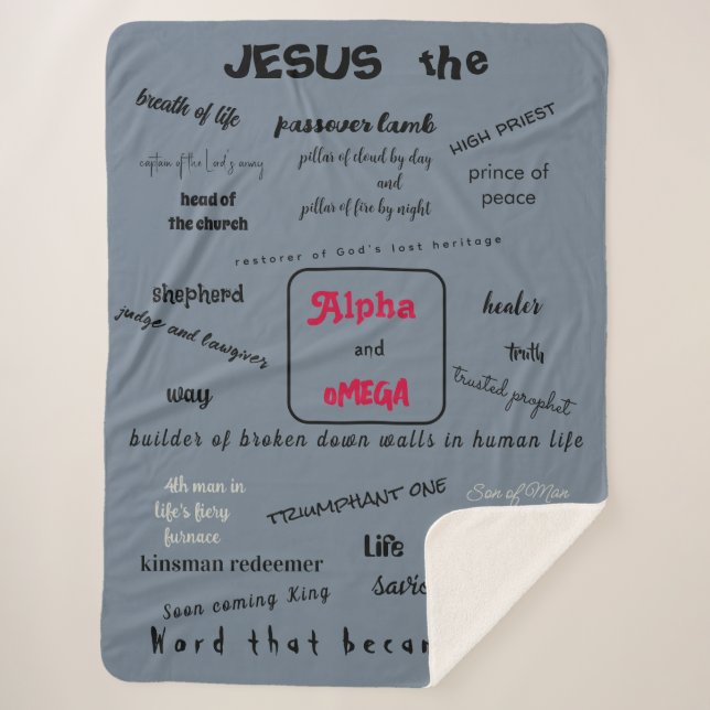 Cobertor Sherpa Série Messias Sherpa Blanket (Frente)