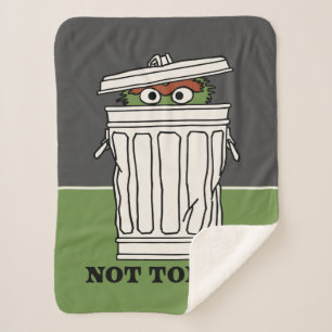 Cobertor Sherpa Sesame Street Oscar the Grouch Não Hoje!