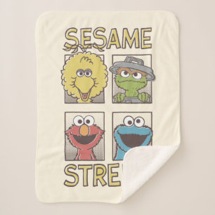 Cobertor Sherpa Sesame StreetVintage - Caráter Comic