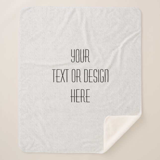 Cobertor Sherpa Seu design personalizado - (Frente)