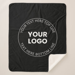 Cobertor Sherpa Seu estilo minimalista de logotipo