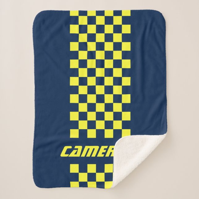 Cobertor Sherpa Seu nome Cores Totalmente Personalizadas - Faixa V (Frente)