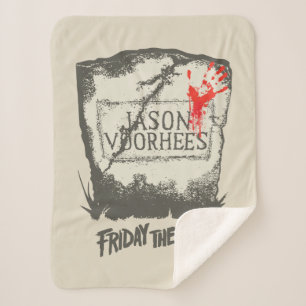 Cobertor Sherpa Sexta-feira, 13   Jason Voorhees Headstone