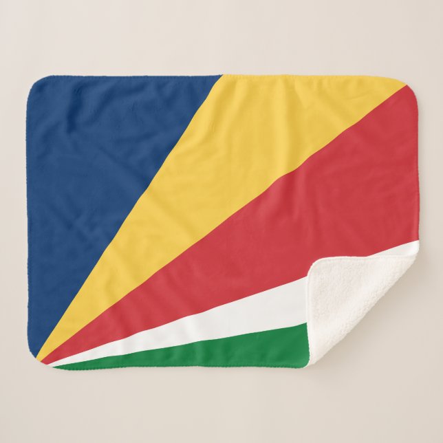 Cobertor Sherpa Seychelles Flag (Frente (Horizontal))