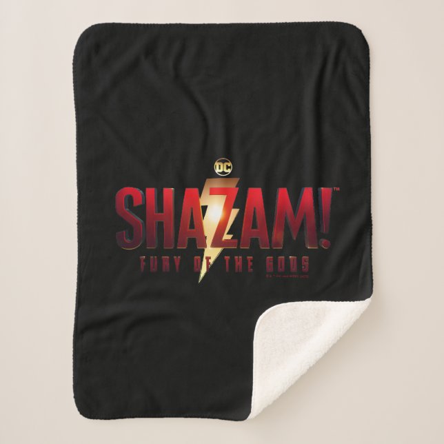 Cobertor Sherpa SHAZAM! Fury of the Gods | Fury of the Gods Logo (Frente)
