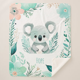 Cobertor Sherpa Sherpa Baby Blanket - Design Boho Koala