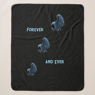 Cobertor Sherpa Sherpa Blanket Bald Eagle Heart Forever and Ever 2