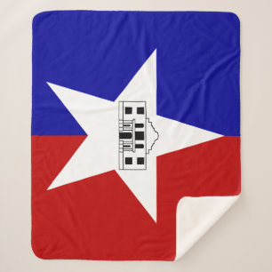 Cobertor Sherpa Sherpa Blanket com bandeira de San Antonio