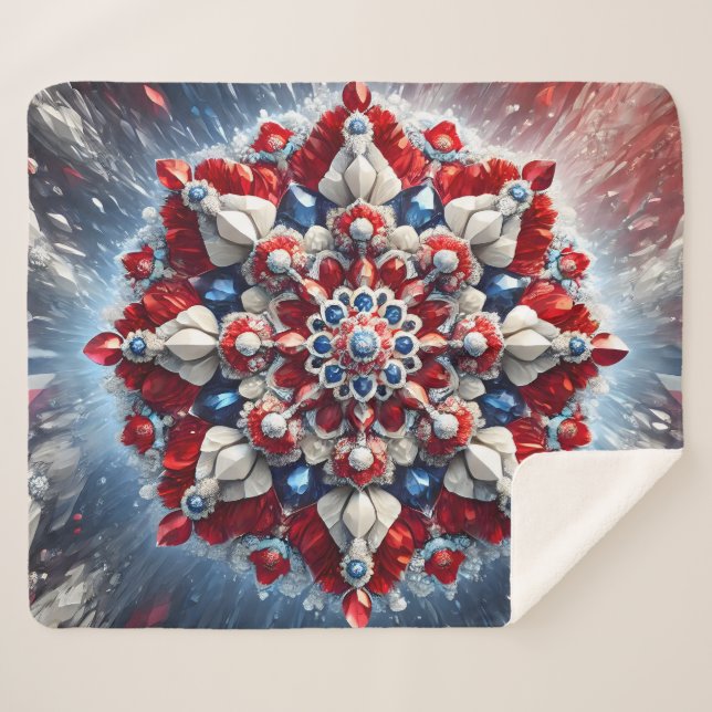 Cobertor Sherpa Sherpa Blanket com Design de cores norueguesas (Frente (Horizontal))