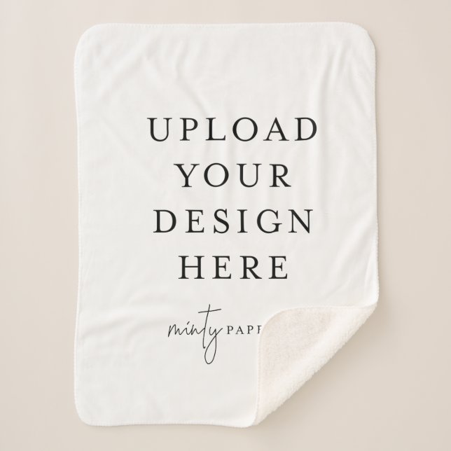 Cobertor Sherpa Sherpa Blanket de 30" x 40" personalizado, pequeno (Frente)