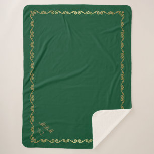 Cobertor Sherpa Sherpa Blanket-Emerald Monogramas personalizados