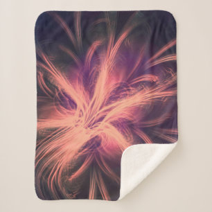 Cobertor Sherpa Sherpa Blanket Fractal Paleta Roxa