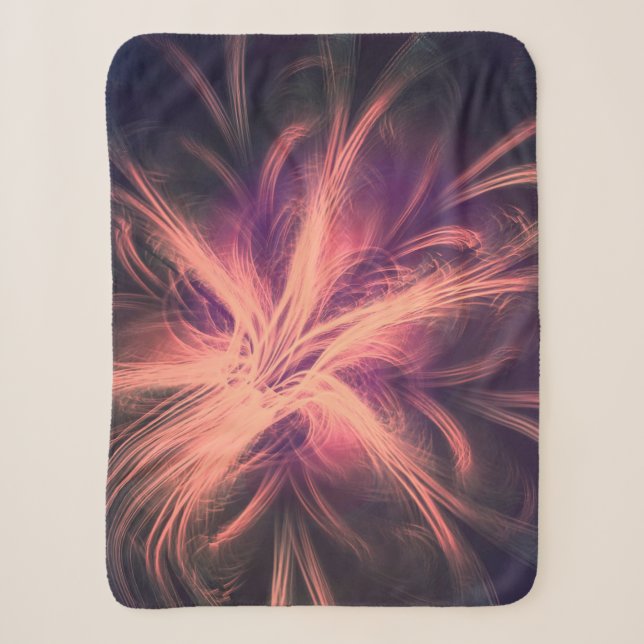 Cobertor Sherpa Sherpa Blanket Fractal Paleta Roxa (Frente)