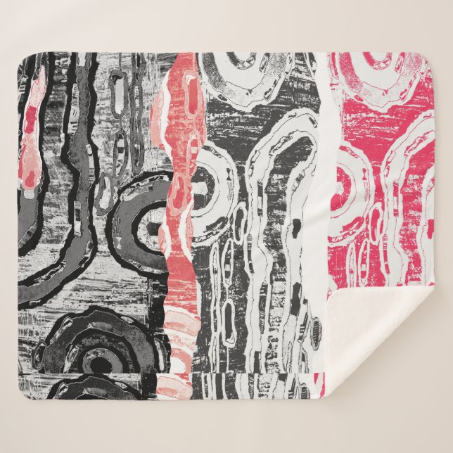 Cobertor Sherpa Sherpa Blanket – Friction Lands Abstract Design (Frente (Horizontal))