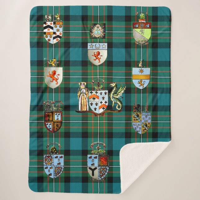 Cobertor Sherpa Sherpa Blanket Joga Ferguson Clan Crestes (Frente)