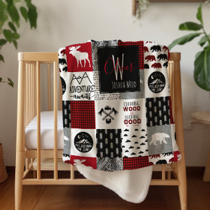 Cobertor Sherpa Sherpa Blanket   Lumberjack Wilderness