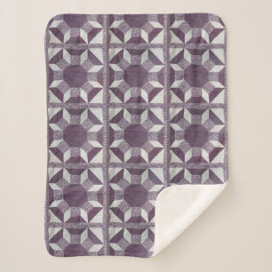 Cobertor Sherpa Sherpa Blanket - Padrão de inclinação roxa